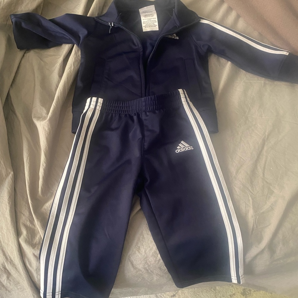 Baby adidas jogging outfit.